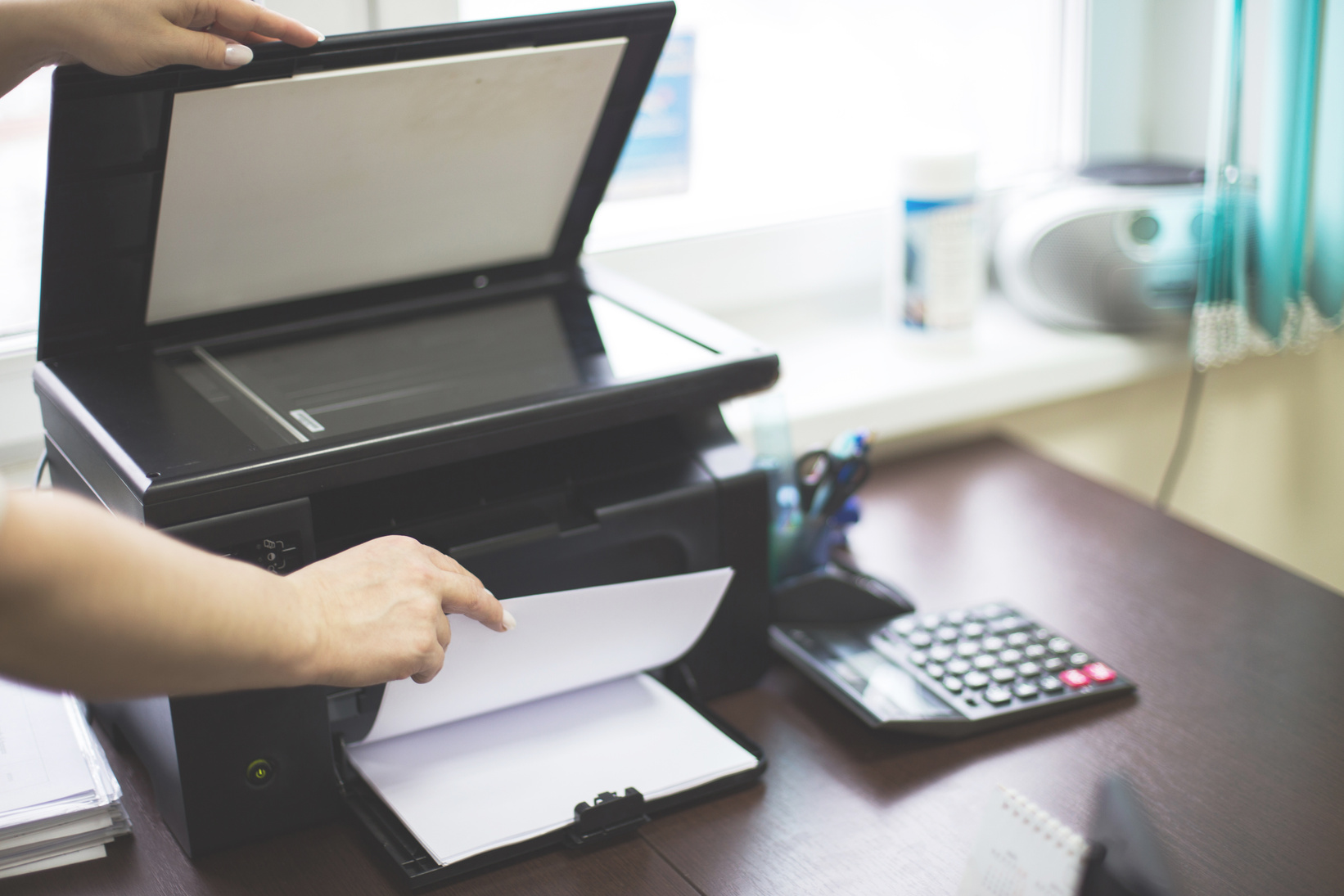 Person Printing Documents